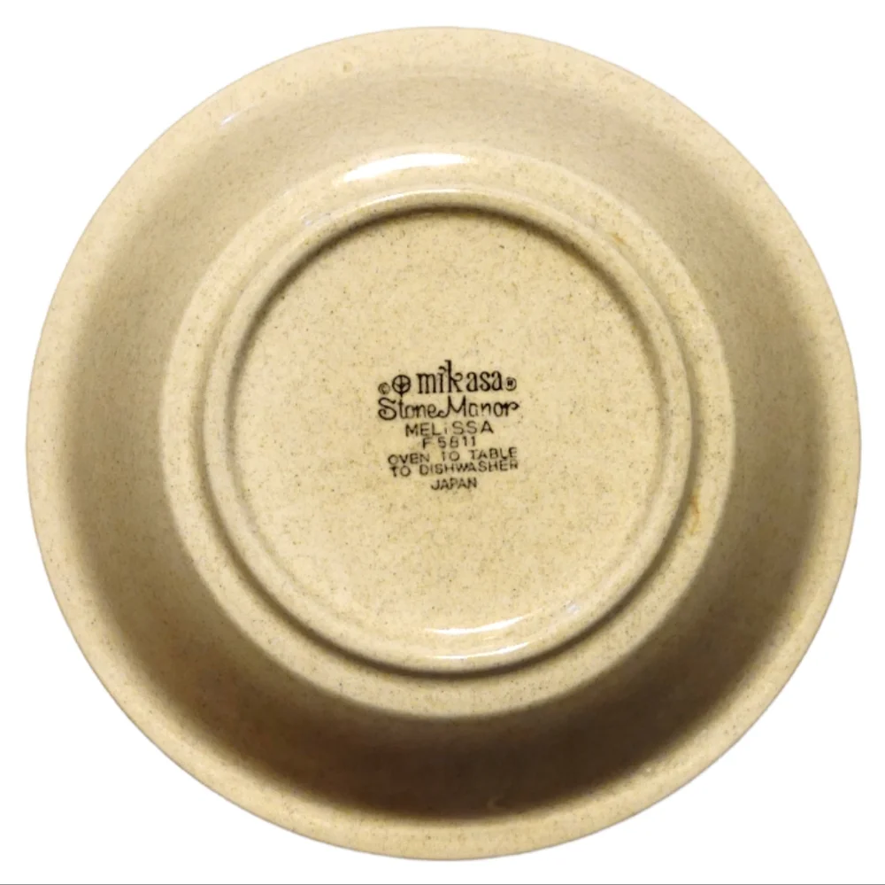 1 Vtg Bowl Dish Cereal Soup Salad Mikasa Stone Manor Melissa Oven Proof